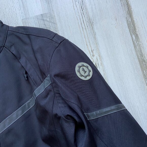 First Gear Mens Size Medium Rush Hypertex Motorcycle Jacket Black/Gray - Picture 3 of 12